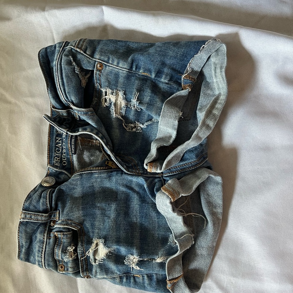 Frayed Denim Shorts